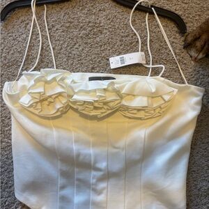 *NWT* Anthropologie Cream Ruffle Camisole